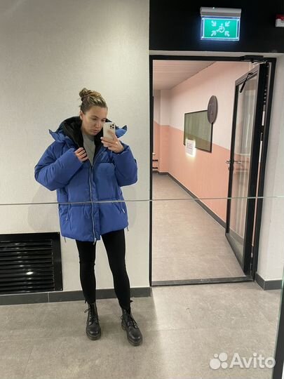 Пуховик женский синий feelz