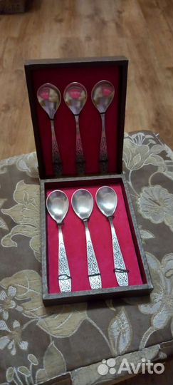 Набор столовых приборов мельхиор и ложки в ассорт