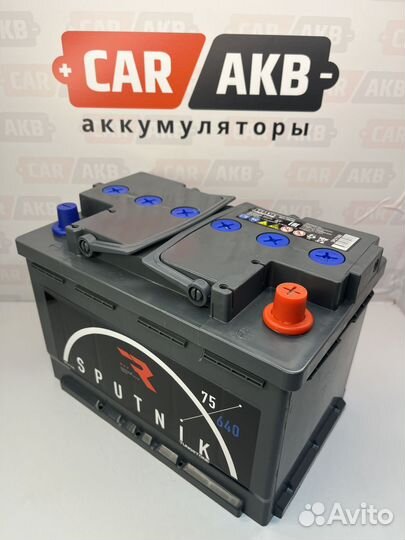 Аккумулятор 75Ач новый Спутник