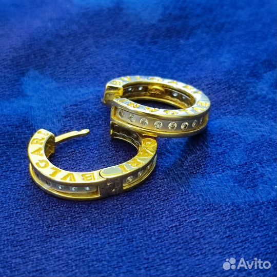 Золотые серьги bulgari