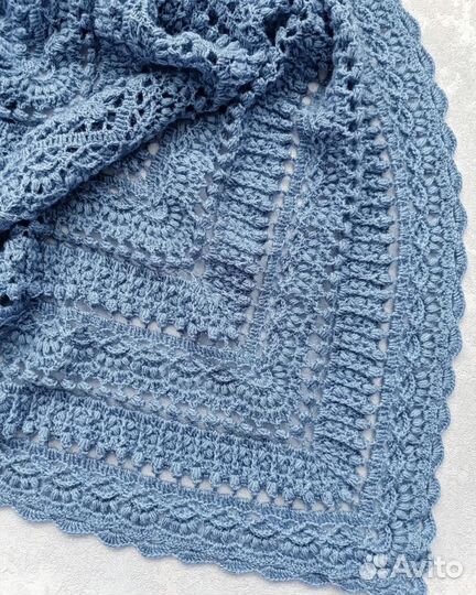 Шаль бактус из полушерсти