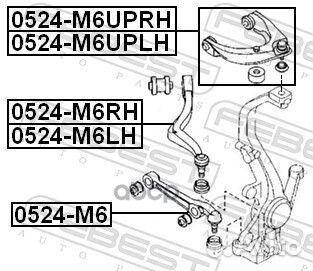 Рычаг передний нижний правый 0524M6RH Febest