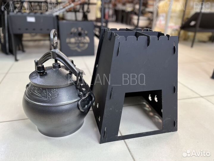 Печь походная с афганским казаном