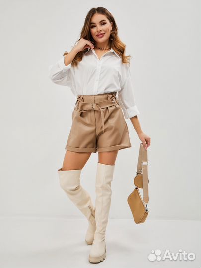 Шорты женские бежевые, чёрные 42/44/46/48