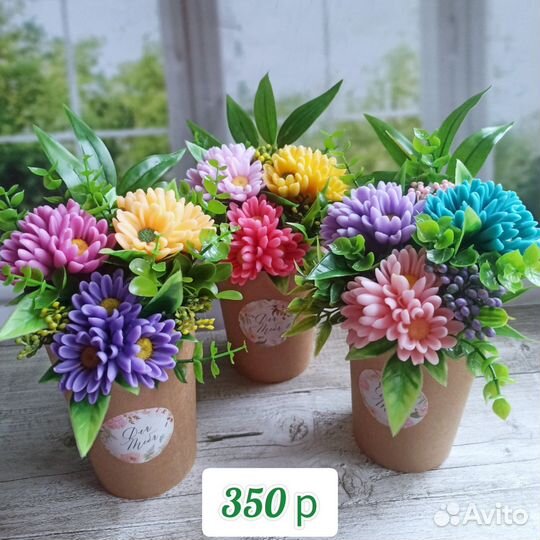 Букет из мыла ручной работы