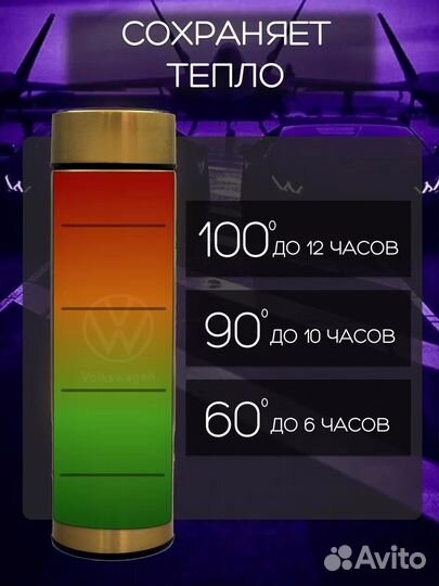 Сенсорный термос с датчиком температуры Субару