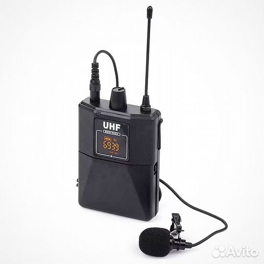 Беспроводной петличный + головной микрофон UHF UX2