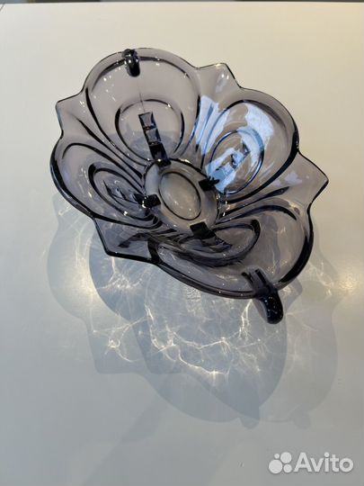 Фруктовница фиолетовое стекло СССР