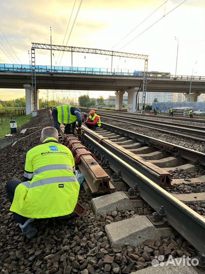 Установка рельсового страховочного пакета