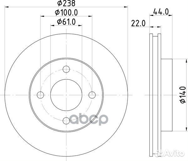 Диск тормозной перед ND2012K nisshinbo