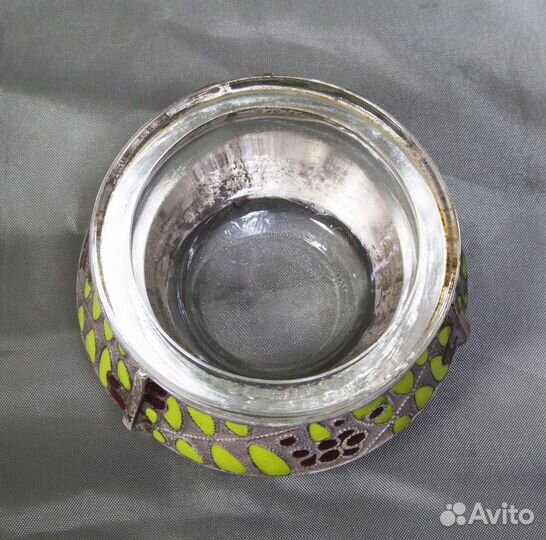 Солонка мельхиор, эмали 3юммет (13)