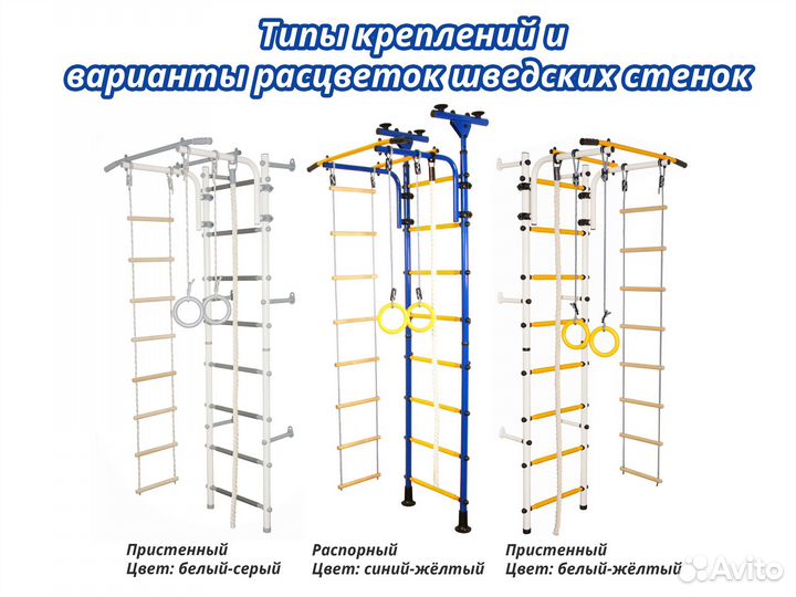 Детская шведская стенка с турником