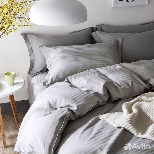 Постельное белье серое