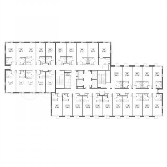 Апартаменты-студия, 21,2 м², 20/21 эт.