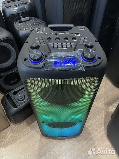 Колонка 1000w +2 микрофона караоке