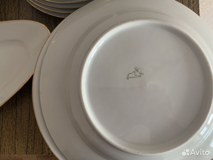 Набор столовой посуды СССР. Фарфор. Дулево