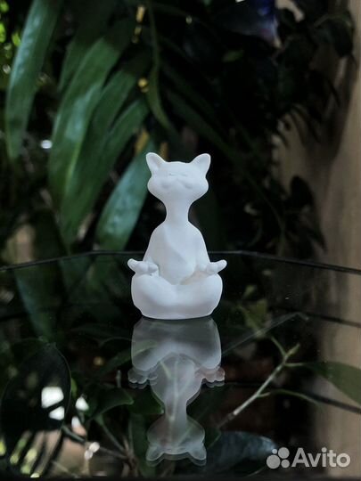 Фигурка для флорариума, Медитирующий котик