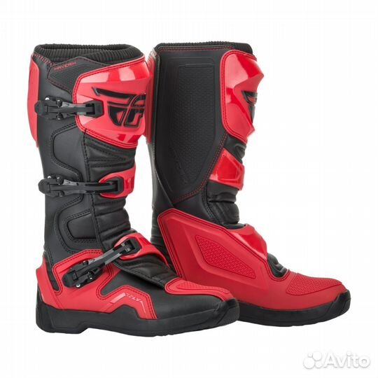 Мотоботы FLY racing maverik (2019) черный-красный