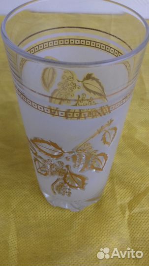 Хрустальный графин и 6 стаканов,хрустальный рог