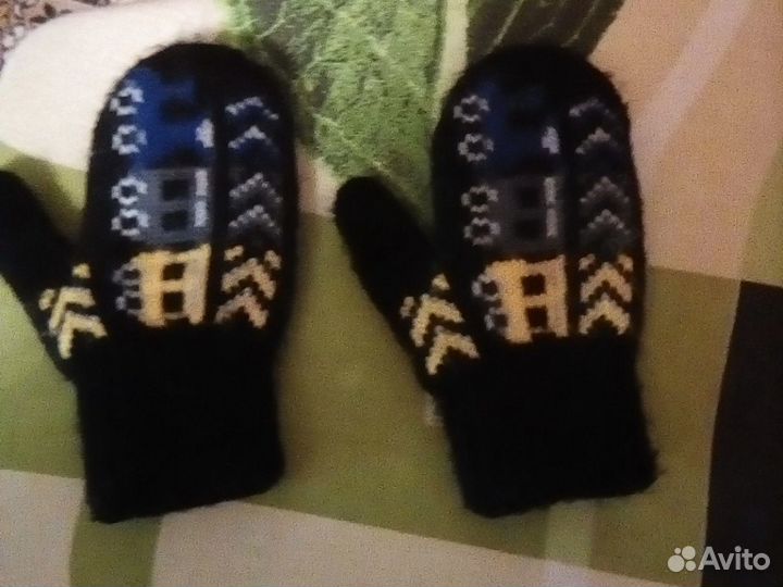 Варежки двойные