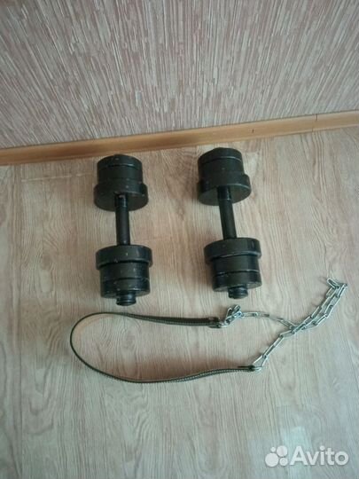 Спорт. инвентарь штанга, гантели, скамья