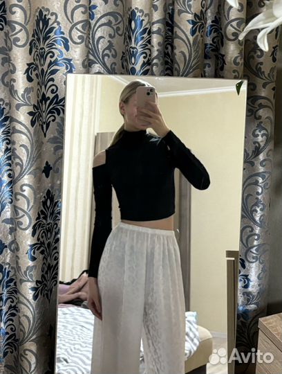 Лонгслив черный женский