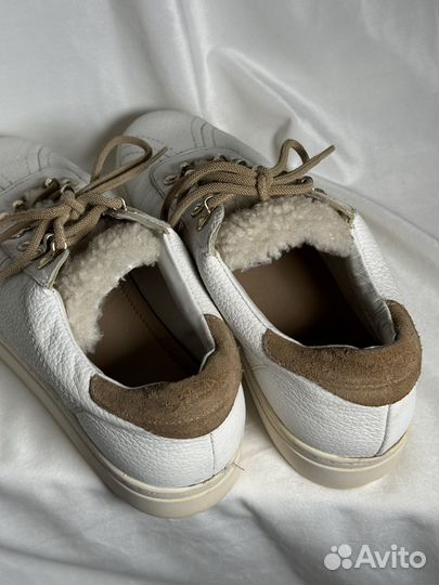 Белые кеды из кожи Massimo Dutti (38)