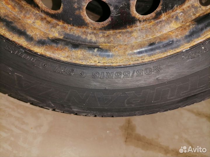 Шины 205 55 16 Bridgestone Turanza на дисках