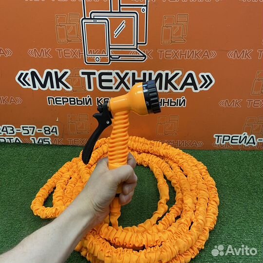 Набор полива с растягивающимся шлангом Вихрь 15 м