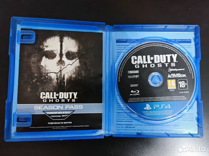 Call of duty ghosts ps4 диск