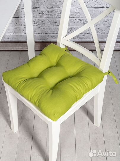 Подушка на стул на завязках Лайм 40х40 см, 305-Z1