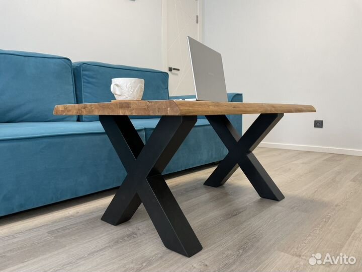 Стол лофт письменный журнальный дубовый