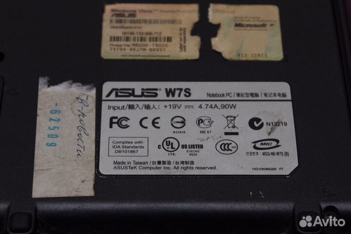 Asus W7S на запчасти