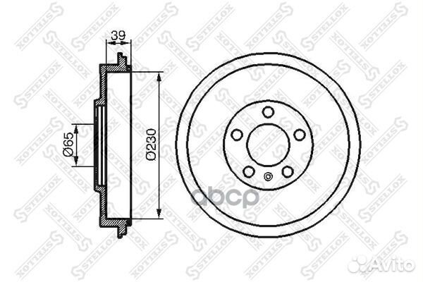 6025-4303-SX барабан тормозной Skoda Octavia 1