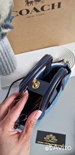 Сумка Coach mini джинсовая