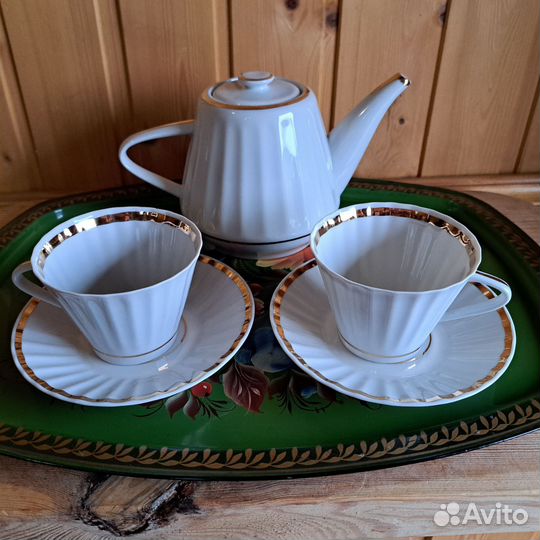 Чайник и две чайные пары, дфз, 50- е гг. СССР