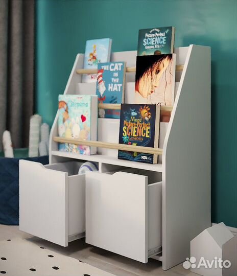 Детская напольная полка для книг и игрушек
