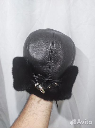 Норковая шапка, кожа