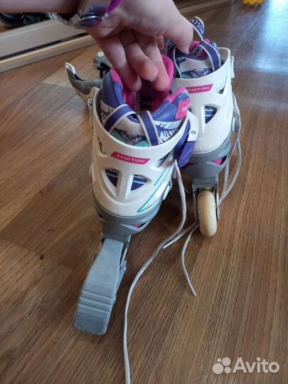 Детские ролики и защита 26 -31 размер,раздвижные