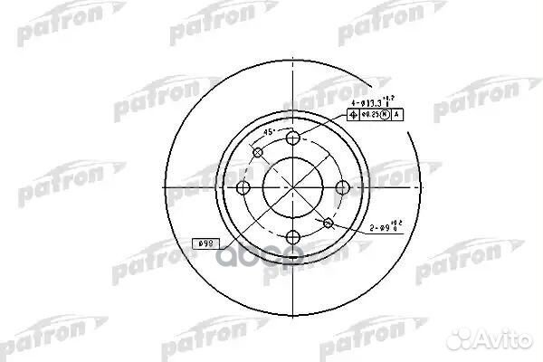 Диск тормозной задн alfa romeo: 164 87-98, fiat