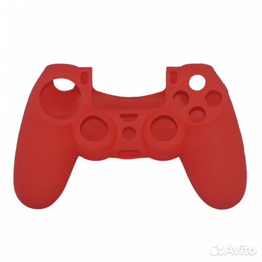 PS4 Силиконовый чехол для DualShock 4, красный