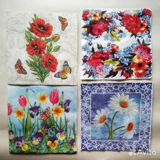 Бумажные салфетки для декупажа поштучно