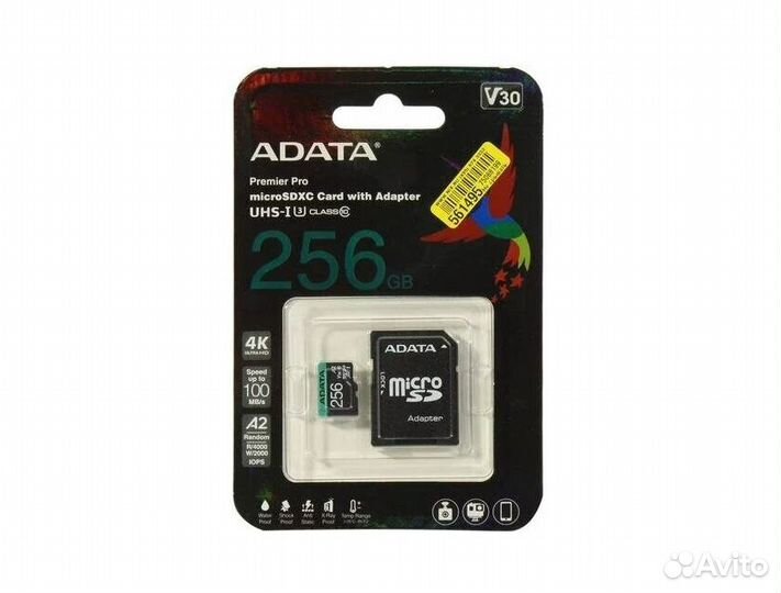 Карта памяти microSD 256 Gb Adata / Новая