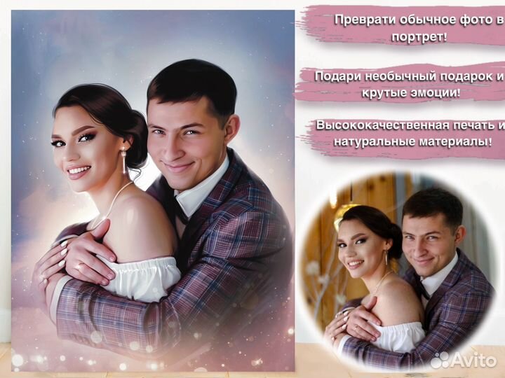 Портрет по фото на холсте на заказ в Оренбурге