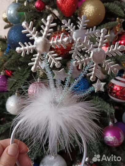 Ободок снежинка