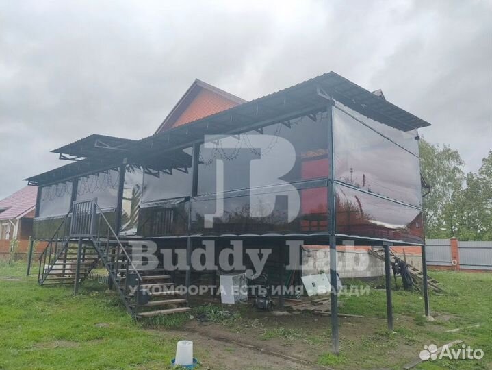 Мягкие окна на беседку