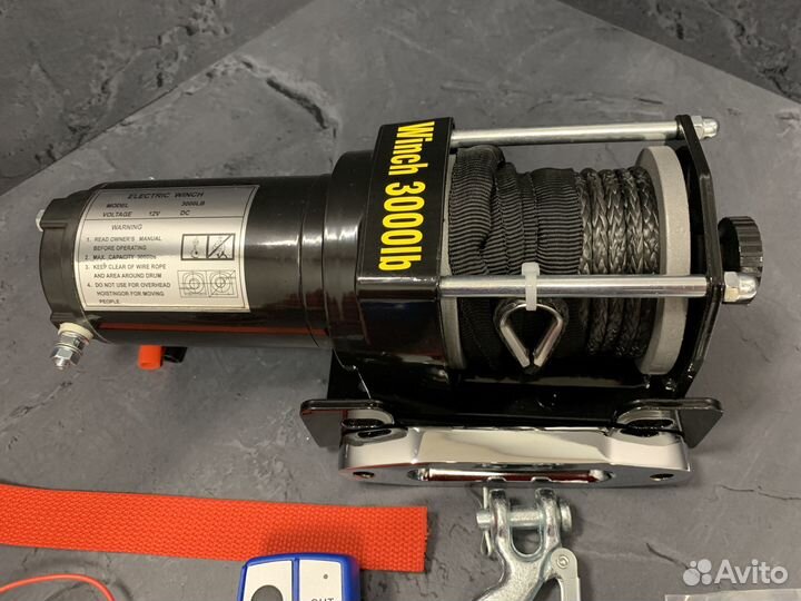 Лебедка Electric Winch 3000lbs/1360кг кевлар
