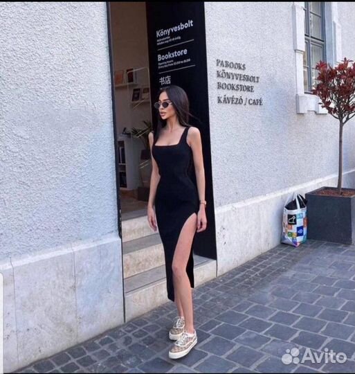 Платье лапша с разрезом