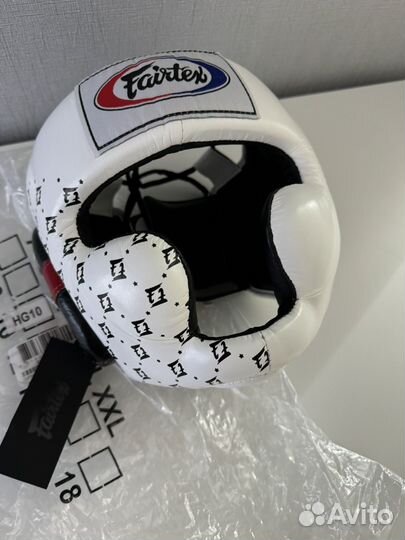 Боксерский шлем Fairtex Super Sparring HG10 White