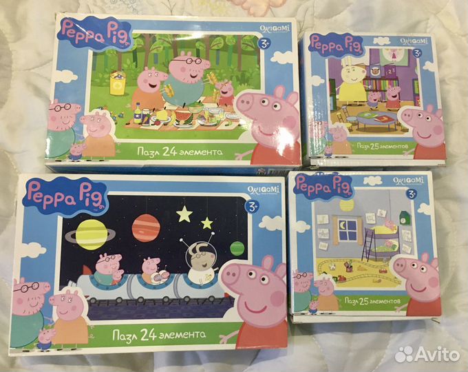 Пазлы Свинка Пэппа,Лунтик и др
